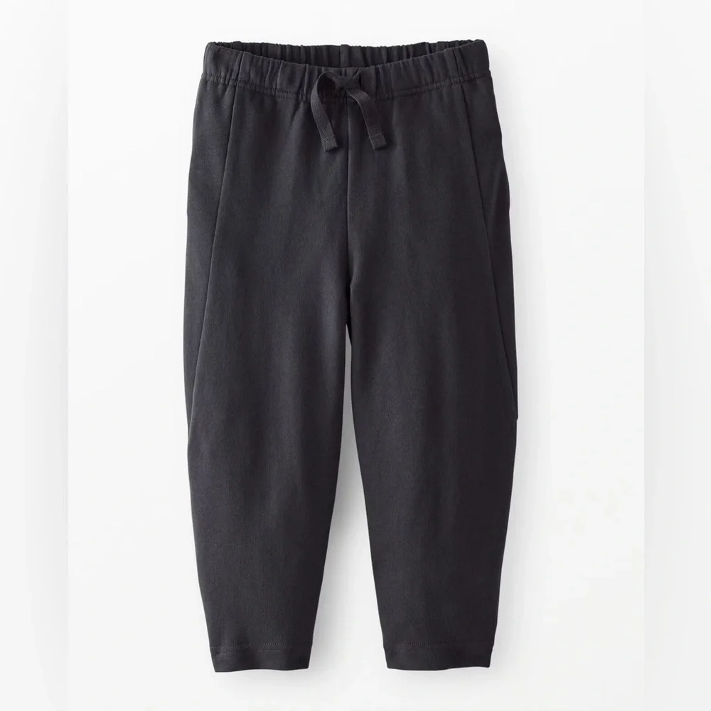 HANNA ANDERSSON - Black French Big Comfy Terry Barrel Sweatpants - 4T